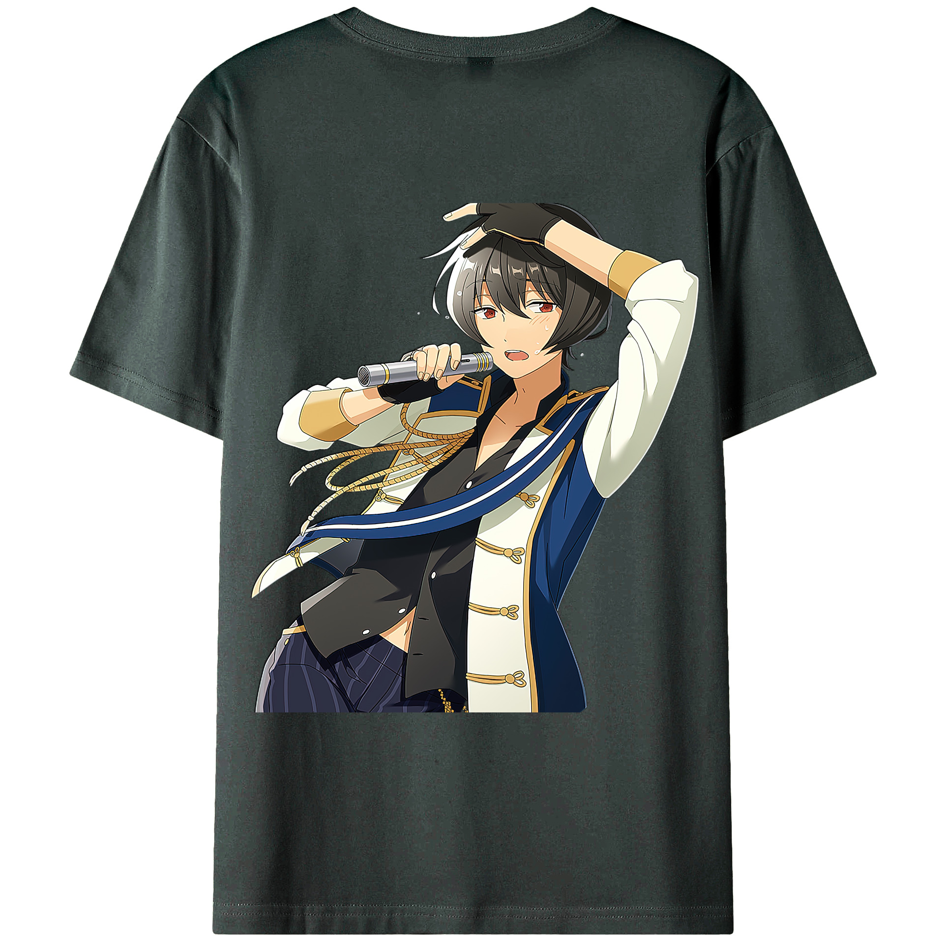 （画像用） あんさんぶるスターズ! Ensemble Stars 綿100％ メンズ半袖Tシャツ（バックプリント） 通気性